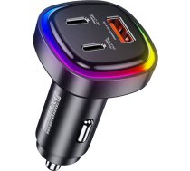 Remax Car charger USB, 2x USB-C Remax RCC330, 66W (black)