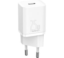 Baseus Travel Charger Super Si 1C Quick Charger 25W EU White (CCSP020102)