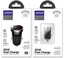 Joyroom Car Charger U+U, QC 3.0, AFC, Power Delivery, 30W, Black (C-A09)