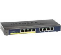 Netgear GS108PP Unmanaged Gigabit Ethernet (10/100/1000) Power over Ethernet (PoE) Black GS108PP-100EUS