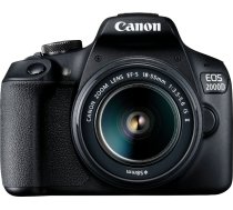 Canon EOS 2000D + 18-55mm IS II Kit, melns 2728C003