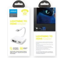 Joyroom Converter Lightning (male) to Digital HDMI (female) + Lightning (female), FullHD 1080p, 60Hz, White (S-H141)