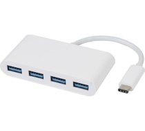 Vivanco USB hub USB-C 3.1 4 portu, balts (34292)