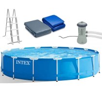 Intex Basen stelażowy 457cm z pompą i drabinką (28242) 28242GN