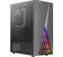 Aerocool DELTABKV1 ATX PC Case RGB Front Full Side Window 12cm Fan Black AEROPGSDELTA-A-BK-V1