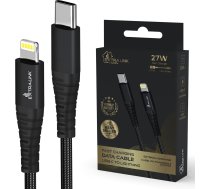 Extralink Smart Life USB Type-C to Lightning Cable Braided Czarny | Kabel USB-C - Lightning | 27W, 200cm CABESL03