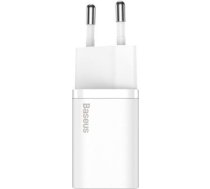 Baseus Travel Charger set Super Si 1C QC (With Mini White Cable Type-C to Type-C 3A 1m) 25W EU White (TZCCSUP-L02)