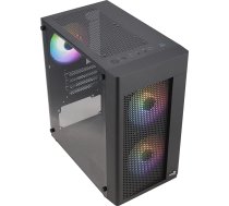 Aerocool HEXFORMBKV2 Micro ATX PC Case 3 Fans FRGB Black AEROPGS-HEXFORM-GBK2