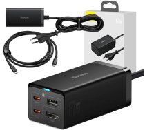 Baseus HUB GaN5 Pro Fast Charger C+C+U+HDMI with Power Cable 1.5m + Type-C to Type-C cable (1m, 100W, 40Gb/s), Black EU (CCGP110201)