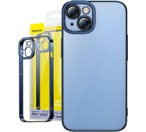 Baseus Glitter Transparent Case and Tempered Glass set for iPhone 14 Plus (blue) ARMC021403