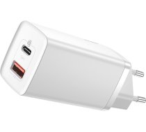 Baseus Travel Charger GaN2 Lite Quick Charger C+U QC 3.0 PD 3.0 65W EU White (CCGAN2L-B02)