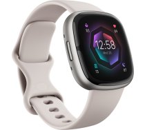 Fitbit Sense 2 | Smart watch | NFC | GPS (satellite) | AMOLED | Touchscreen | Activity monitoring 24/7 | Waterproof | Bluetooth | Wi-Fi | Lunar White/Platinum FB521SRWT