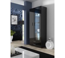 Cama Meble Cama display cabinet SOHO S6 2D2S black/black gloss SOHOWITS6 CZ/CZ