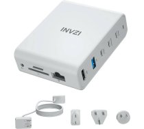 Invzi Docking station / wall charger INVZI GanHub 100W, 9in1 (white) NVZ469