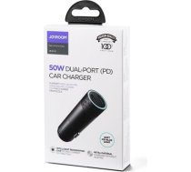 Joyroom Car Charger C+C, QC 3.0, PD 3.0, PPS, AFC, FCP, 50W, Black (JR-CL13)