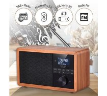 Adler | AD 1184 | Radio DAB+ Bluetooth | Black/Brown | Alarm function