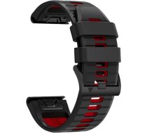 Tech-Protect watch strap IconBand Pro Garmin fenix 3/5X/3HR/5X Plus/6X/6X Pro/7X, black/red ART#103027