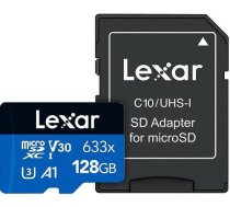 Lexar MEMORY MICRO SDXC 128GB UHS-I/W/ADAPTER LSDMI128BB633A LEXAR