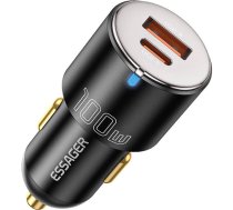 Essager Car Charger USB-A+USB-C 100W Essager (black) ECCAC-QTZ01