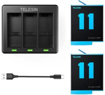Telesin 3-slot charger + 2 batteries for GoPro Hero 12 / Hero 11 / Hero 10 / Hero 9 GP-BTR-903