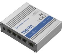 Teltonika TSW101 | Switch PoE+ | 5x RJ45 1000Mb/s, 4x PoE+, 60W
