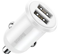 Baseus Car Charger Grain Pro Dual USB 4.8A White (CCALLP-02)