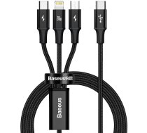 Baseus Rapid Series 3-in-1 cable USB-C For M+L+T 20W 1.5m Black CAMLT-SC01