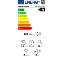 Hotpoint | NLCD 946 BS A EU N | Washing machine | Energy efficiency class A | Front loading | Washing capacity 9 kg | 1400 RPM | Depth 60.5 cm | Width 59.5 cm | Display | LCD | Steam function | Black