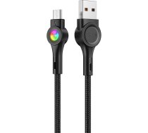 Vipfan USB to Micro USB cable Vipfan Colorful X08, 3A, 1.2m (black) X08MK