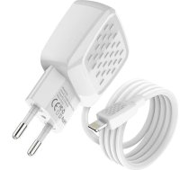 Foneng Charger Foneng EU25 USB-A 2-Port Charger 2.4A with Lightning cable (white) EU25 LIGHTNING