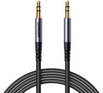 Joyroom SY-A09 AUX cable 3.5mm mini jack to 3.5mm mini jack, braided, 1.2m (black) SY-A08