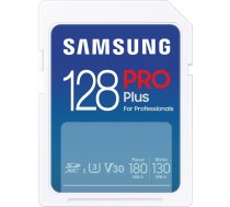 Samsung PRO Plus SDXC 128GB UHS-I U3 [Zapis 130MB/s Odczyt 180MB/s] v 2023 MB-SD128S/EU