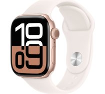 Apple Watch Series 10 GPS 42 mm Rose Gold Aluminium Case with Light Blush Sport Band - M/L MWWJ3ET/A