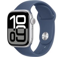 Apple Watch Series 10 GPS 42 mm Silver Aluminium Case with Denim Sport Band - S/M MWWA3ET/A