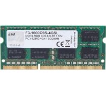 G.skill DDR3 4GB (1x4GB) 1600MHz 204-Pin SO DIMM F3-1600C9S-4GSL