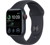 Apple Smartwatch Apple Watch SE 2022 GPS + Cellular 40mm Midnight Alu Sport Czarny  (MNPL3WB/A)