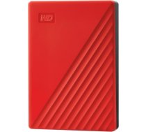 Western Digital External HDD||My Passport|4TB|USB 2.0|USB 3.0|USB 3.2|Colour Red|WDBPKJ0040BRD-WESN