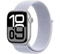 Apple Watch Series 10 GPS 42 mm Silver Aluminium Case with Blue Cloud Sport Loop MWWD3ET/A