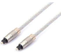 Reekin Toslink optical Audio-Cable - 3,0m SLIM (Silver/Gold) CAB-013-3M