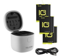 Telesin 3-slot waterproof charger Allin box for GoPro Hero 9 / Hero 10 + 3 batteries (GP-BTR-906-GY-B) 01983ITP