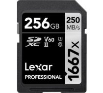 Lexar PROFESSIONAL SDHC / SDXC 1667X UHS-II 256GB 01458FOC