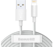 Baseus Simple Wisdom Data Cable Kit USB to Lightning 2.4A (2PCS/Set）1.5m White 01364ITP