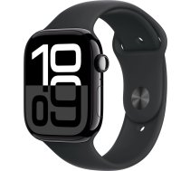 Apple Watch Series 10 GPS 46 mm Jet Black Aluminium Case with Black Sport Band - S/M MWWP3ET/A