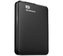 Western Digital External HDD|WESTERN DIGITAL|Elements Portable|1TB|USB 3.0|Colour Black|WDBUZG0010BBK-WESN