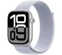 Apple Watch Series 10 GPS 46 mm Silver Aluminium Case with Blue Cloud Sport Loop MWWN3ET/A