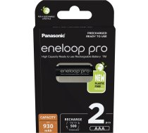 Panasonic Rechargeable Batteries ENELOOP Pro BK-4HCDE/2BE AAA, 930 mAh, 2 pc(s)