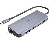 Unitek D1026B notebook dock/port replicator USB 3.2 Gen 1 (3.1 Gen 1) Type-C Grey