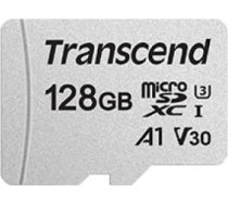 Transcend MEMORY MICRO SDXC 128GB W/ADAP/C10 TS128GUSD300S-A TRANSCEND