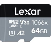 Lexar PRO 1066X MICROSDHC/MICROSDXC UHS-I (SILVER) R160/W70 64GB 05569FOC