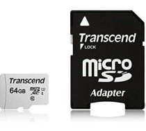 Transcend MEMORY MICRO SDXC 64GB W/ADAPT/UHS-I TS64GUSD300S-A TRANSCEND